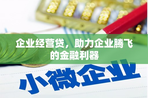 景县企业经营贷，助力企业腾飞的金融利器