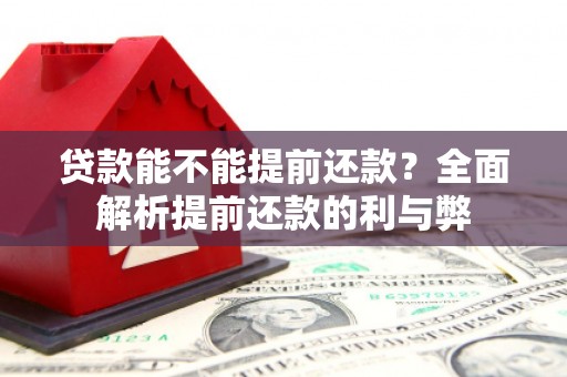 景县贷款能不能提前还款？全面解析提前还款的利与弊