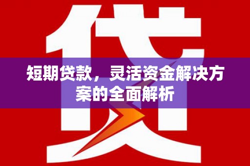 景县短期贷款，灵活资金解决方案的全面解析