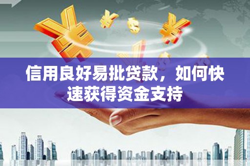 景县信用良好易批贷款，如何快速获得资金支持