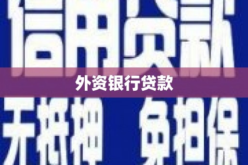 景县外资银行贷款